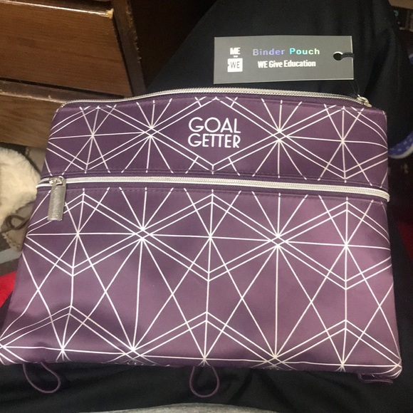 Me to We Handbags - Purple binder pouch/pencil case